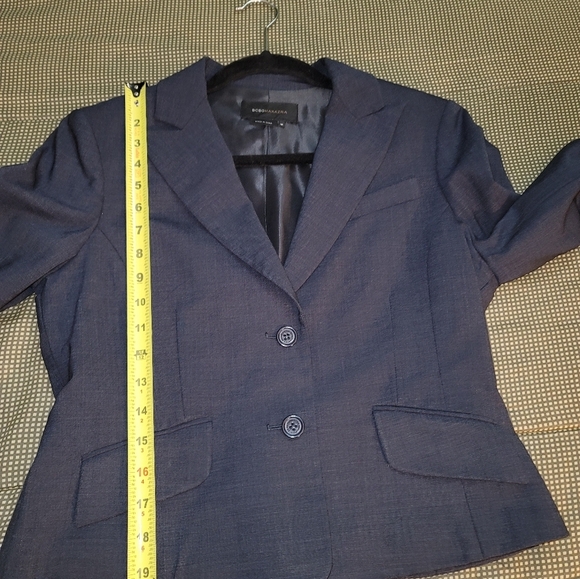 BCBGMAXAZRIA Women Solid Gray Wool Two Buttons Blazer & Pant 2 Piece Suit Size M - Picture 10 of 15